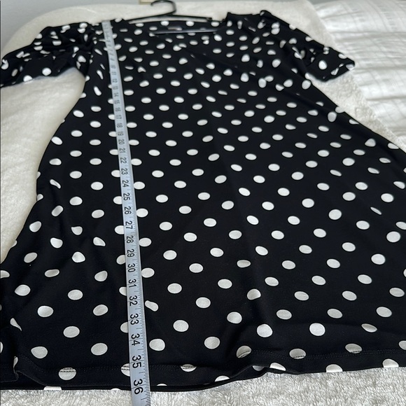 Tommy Hilfiger Polka Dot Black Shift Dress Size 6 - Picture 9 of 10